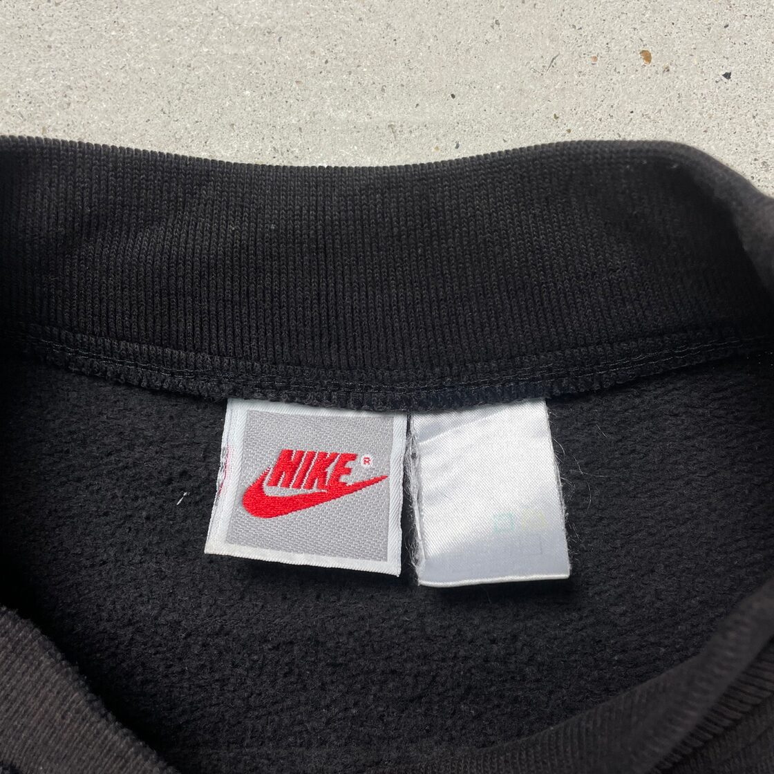 90年代 NIKE ナイキ スウェットシャツ モックネック ロゴ刺繍 銀タグ 