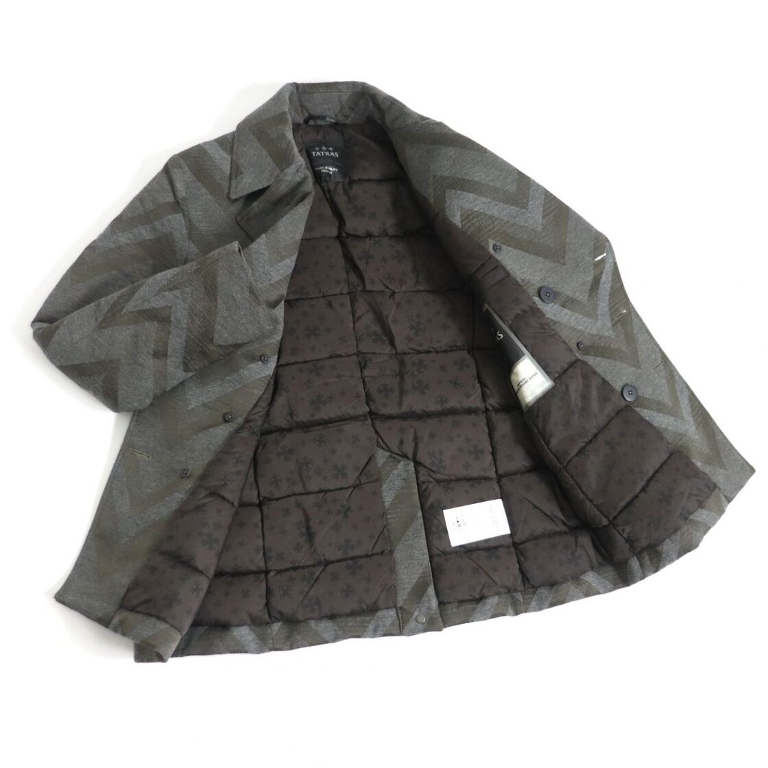 極美品□17AW TATRAS/タトラス Rライン シェブロンストライプ ダブル 