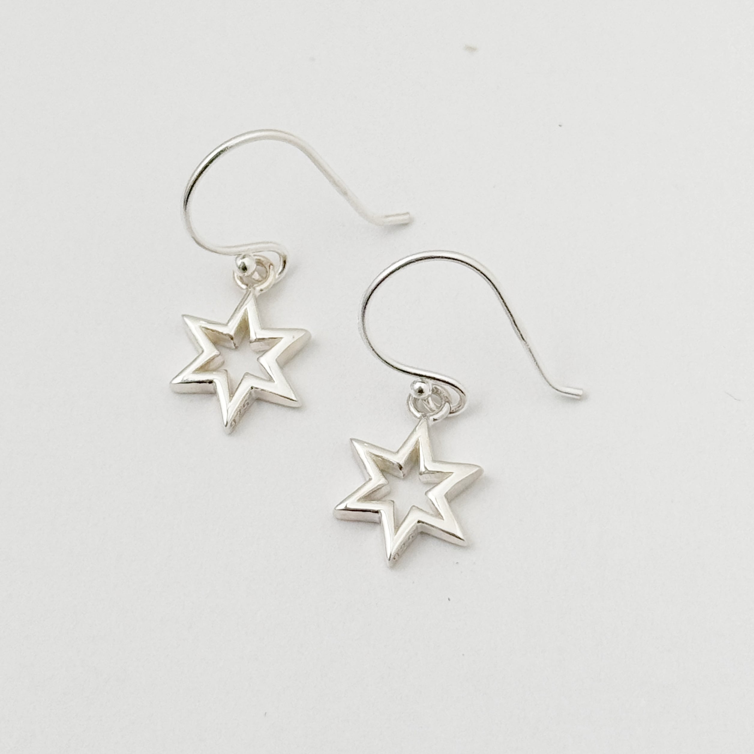 六角 スター フック ピアス 月星 ◇◇ 小さめピアス プチピアス Small