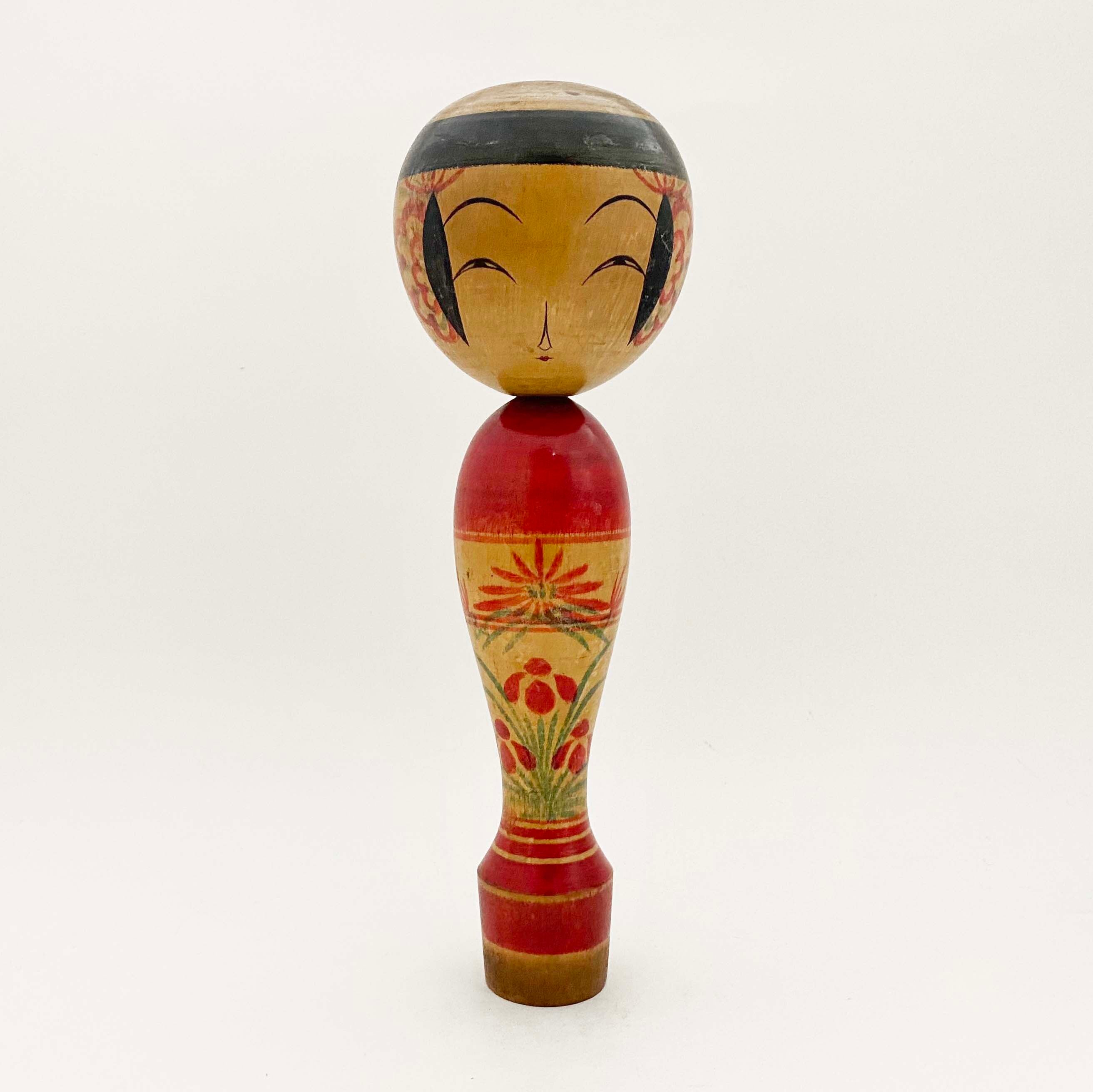 伝統こけし　弥治郎系　佐藤喜一 作　伝統工芸　レトロ 弥治郎系 / 佐藤喜一工人（25cm） | kokeshka