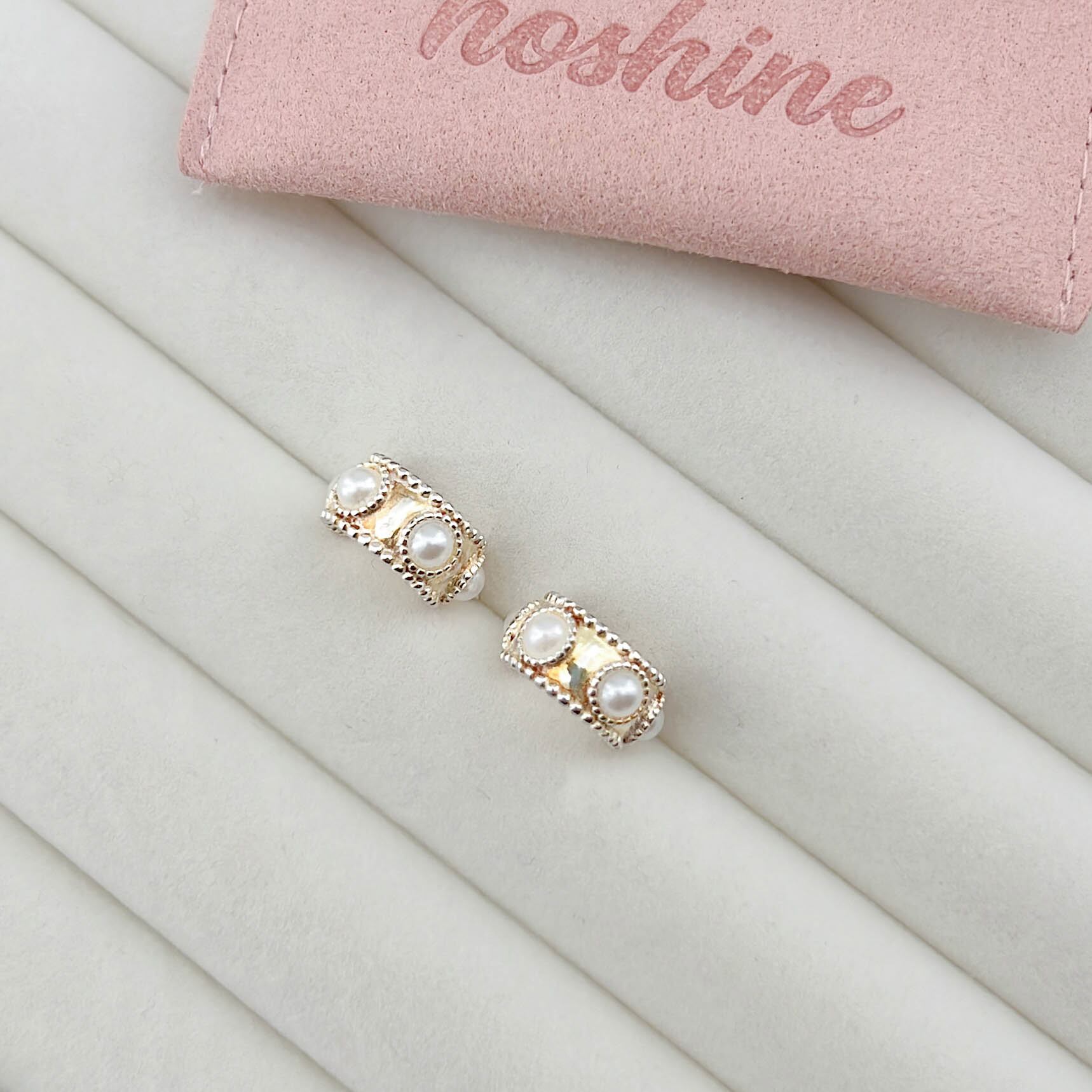 Silver925シルバーとパールを組み合わせたピアス