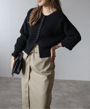 スリットヘムフェザーカーディガン【a-50391】.