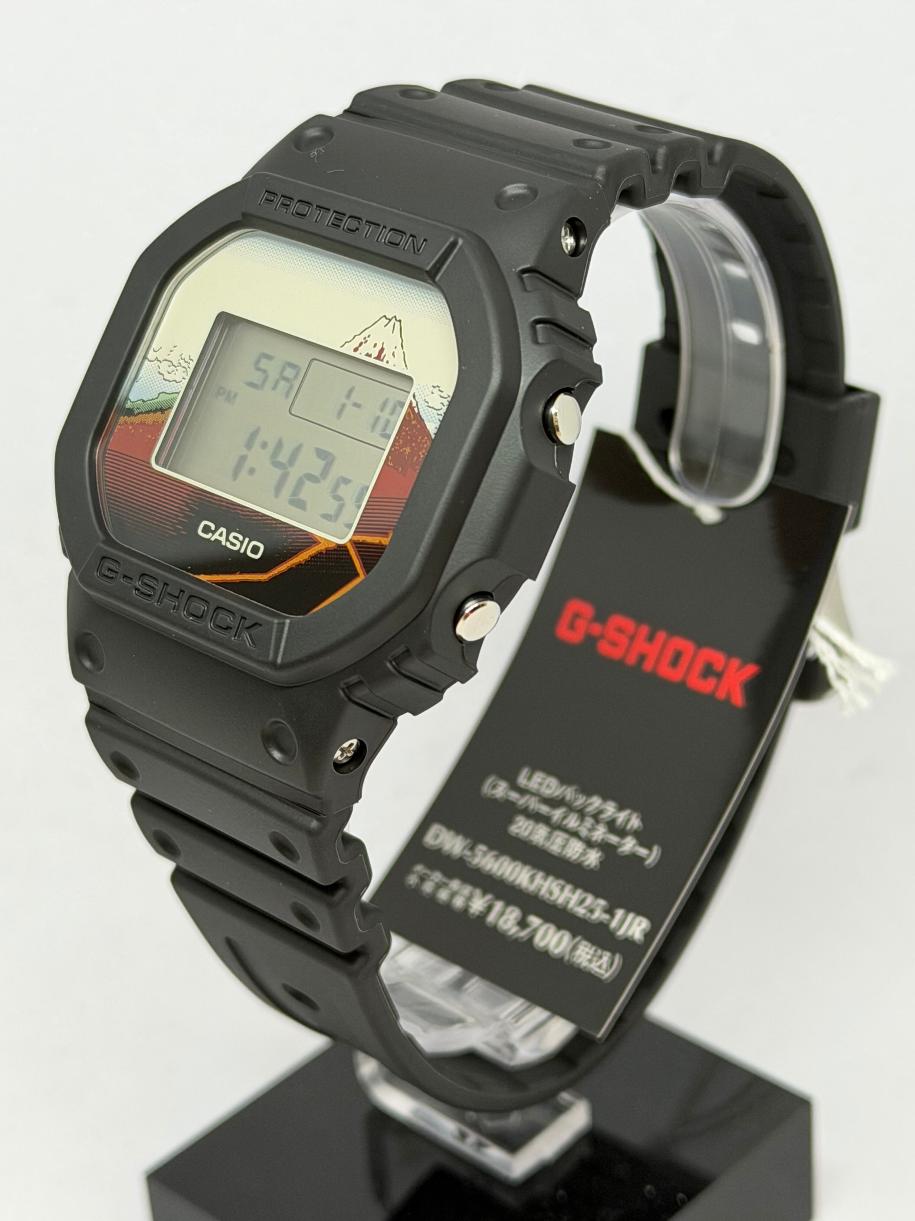 齊*太様 g-shock DW-5600KHSH25-1JR 新品 即購入オッケ G-SHOCK 葛飾北斎 山下白雨 DW-5600KHSH25-1JR メンズ 電池式 デジタル