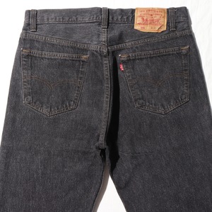 美品 33×30 Levi’s 501 先染め USA ブラックデニムパンツ