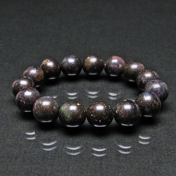 ブラックオパール ブレスレット 14mm 111-17725