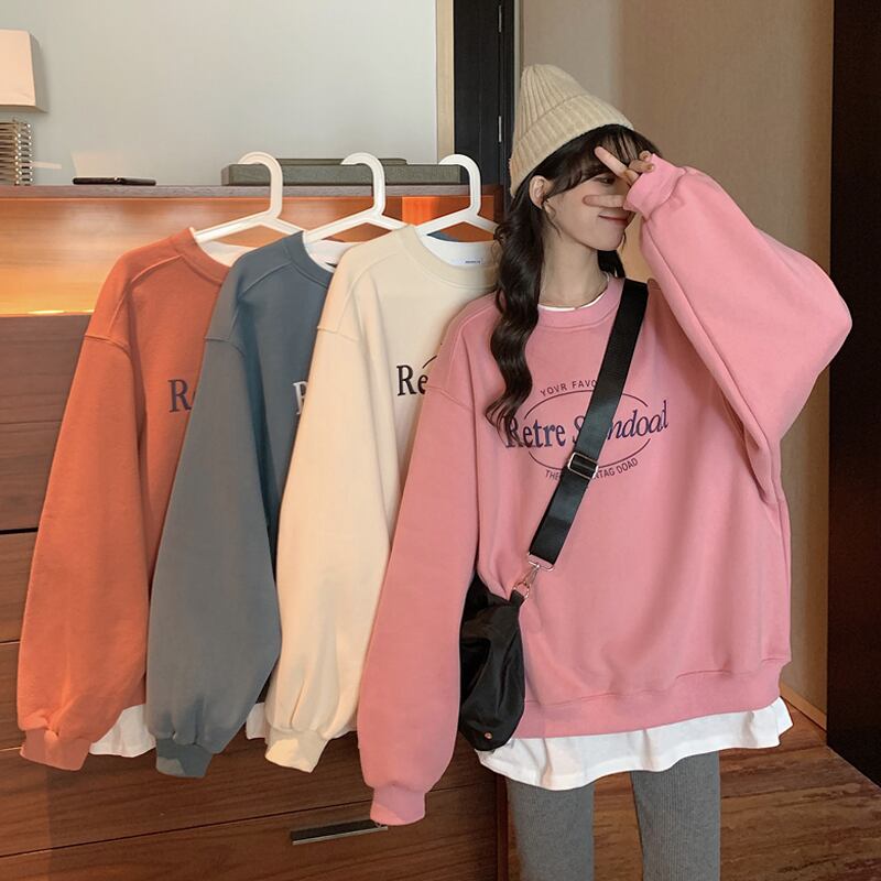 スプリングルーズベルベットセーター レディースレッドトップス 春物 試着室36155713331