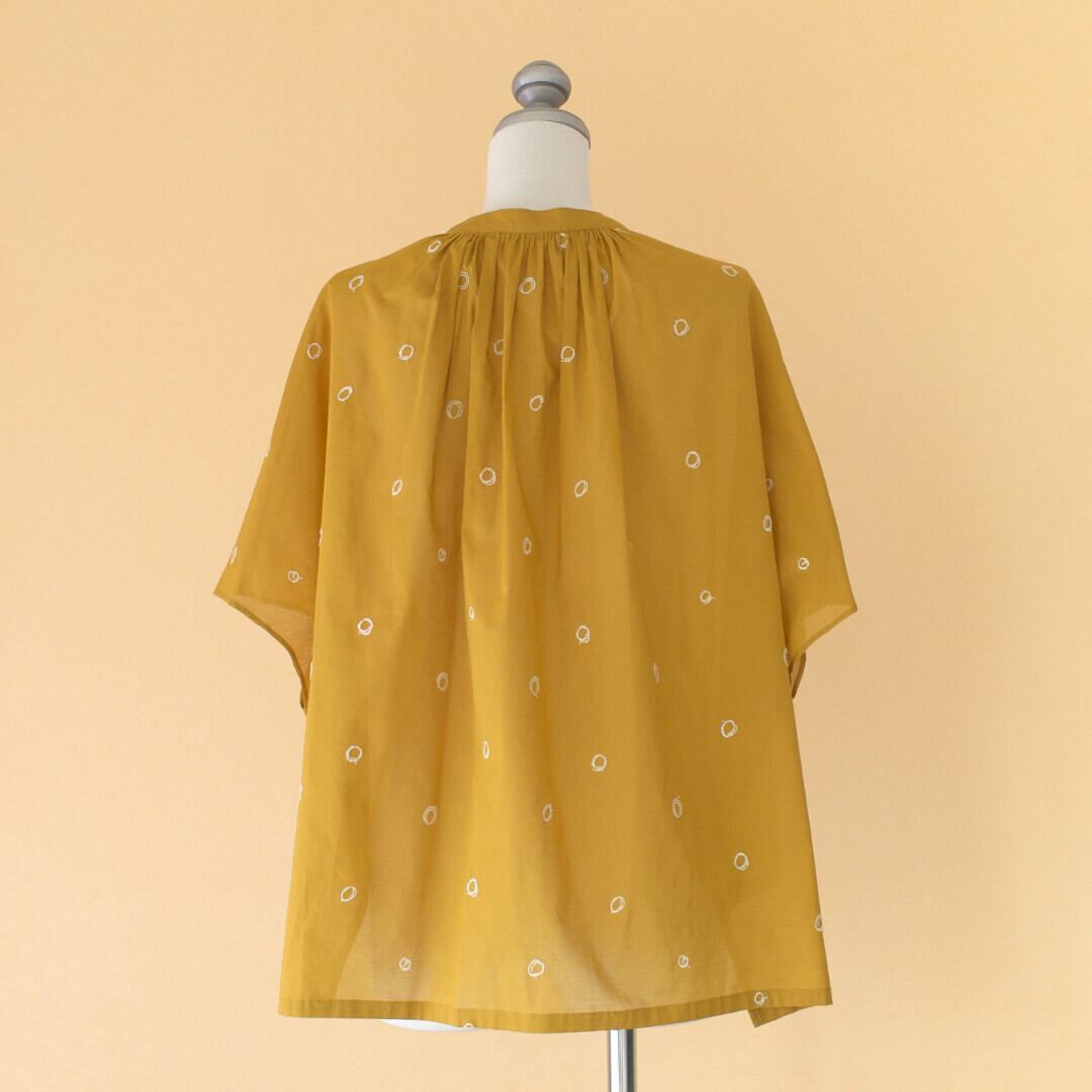 atelier naruse アトリエナルセ コットン WA バンドカラーブラウス