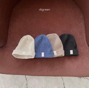 【DIgreen ディグリーン】 コットンライトニット帽　ベージュ