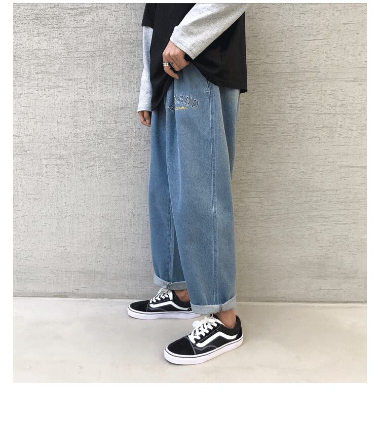 全1色 デニム パンツ ストレート カジュアル 無地 おしゃれ