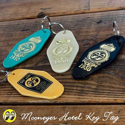 MOONEYES HOTEL KEY TAG ムーンアイズ ホテルキータグ 全4色 キーホルダー ガレージ