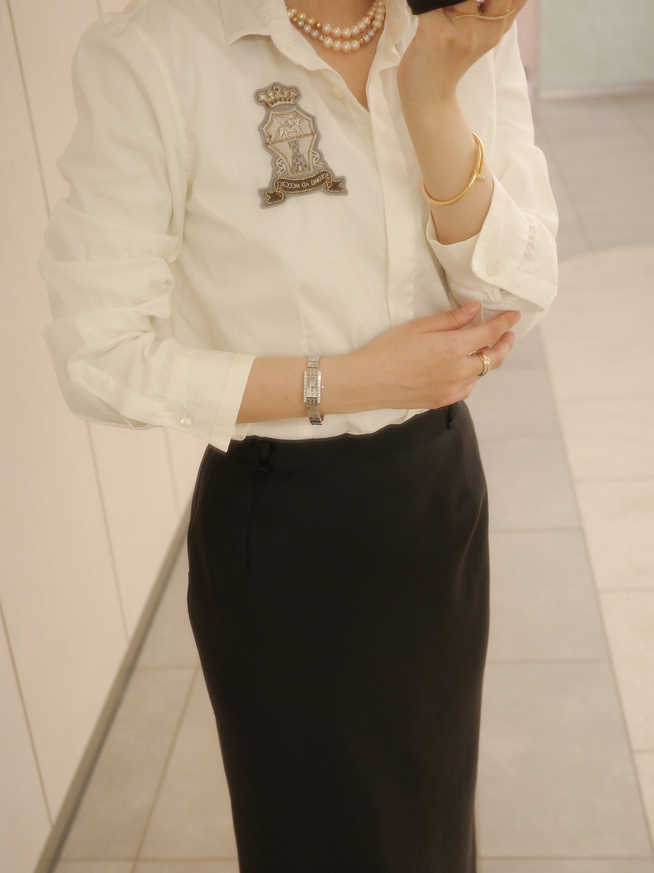 カルティエ ミニ ラニエール タンクアロンジェ WG 純正ダイヤモンド