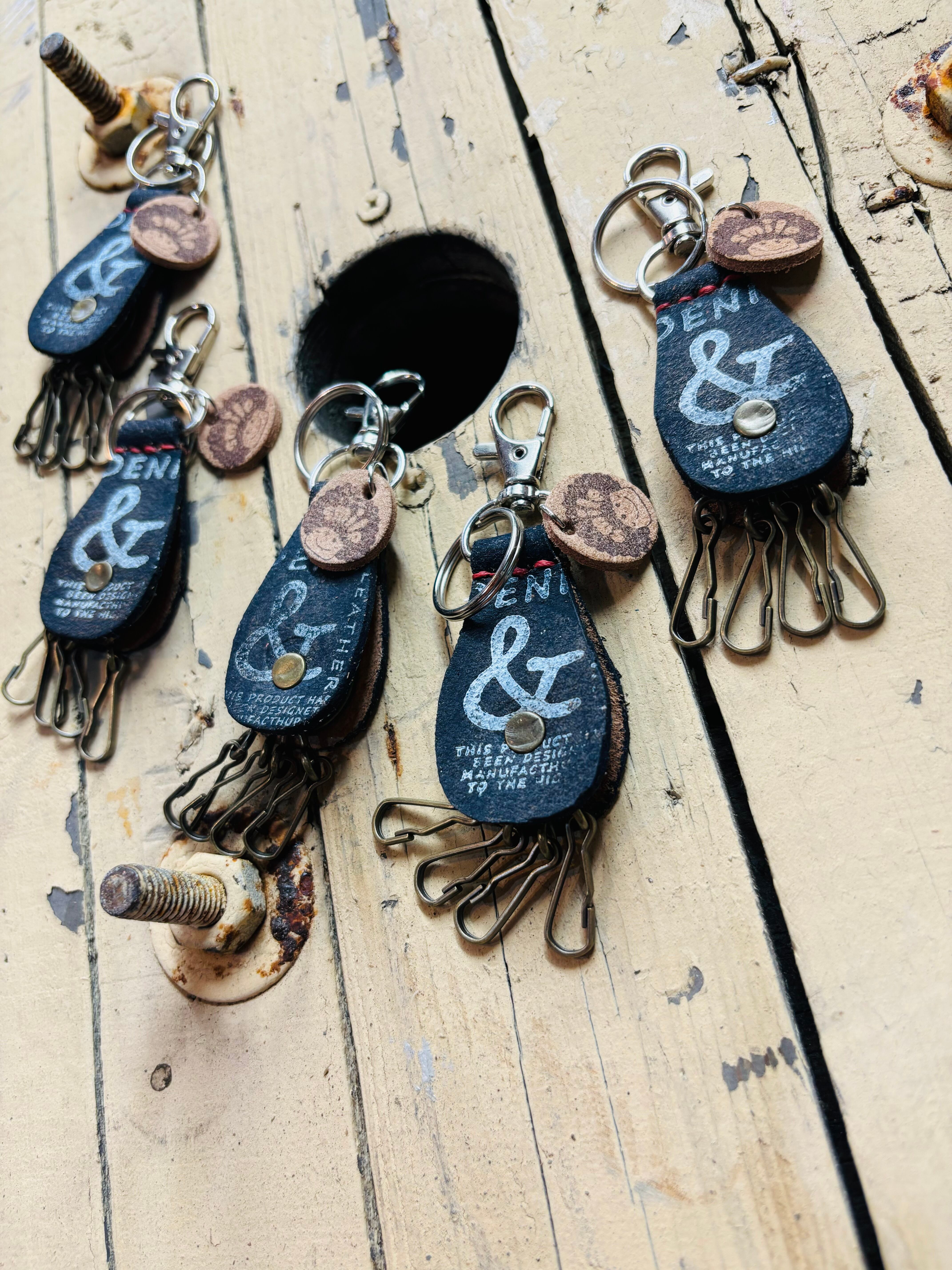 デニムリメイク☆男前キーホルダー✨B