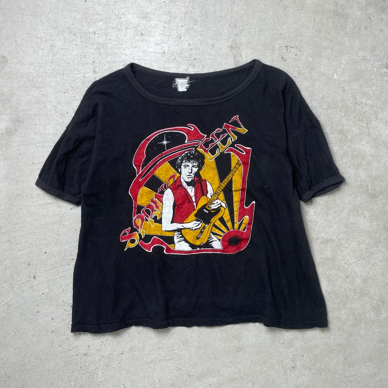 80s 厳しかっ BRUCE SPRINGSTEEN Tシャツ L パキ綿 ブルース 