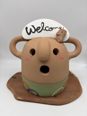 【W】ウェルカムはにわオブジェ（ホワイト）