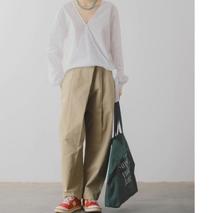 ラップ風 ワイドテーパードパンツ   F0130