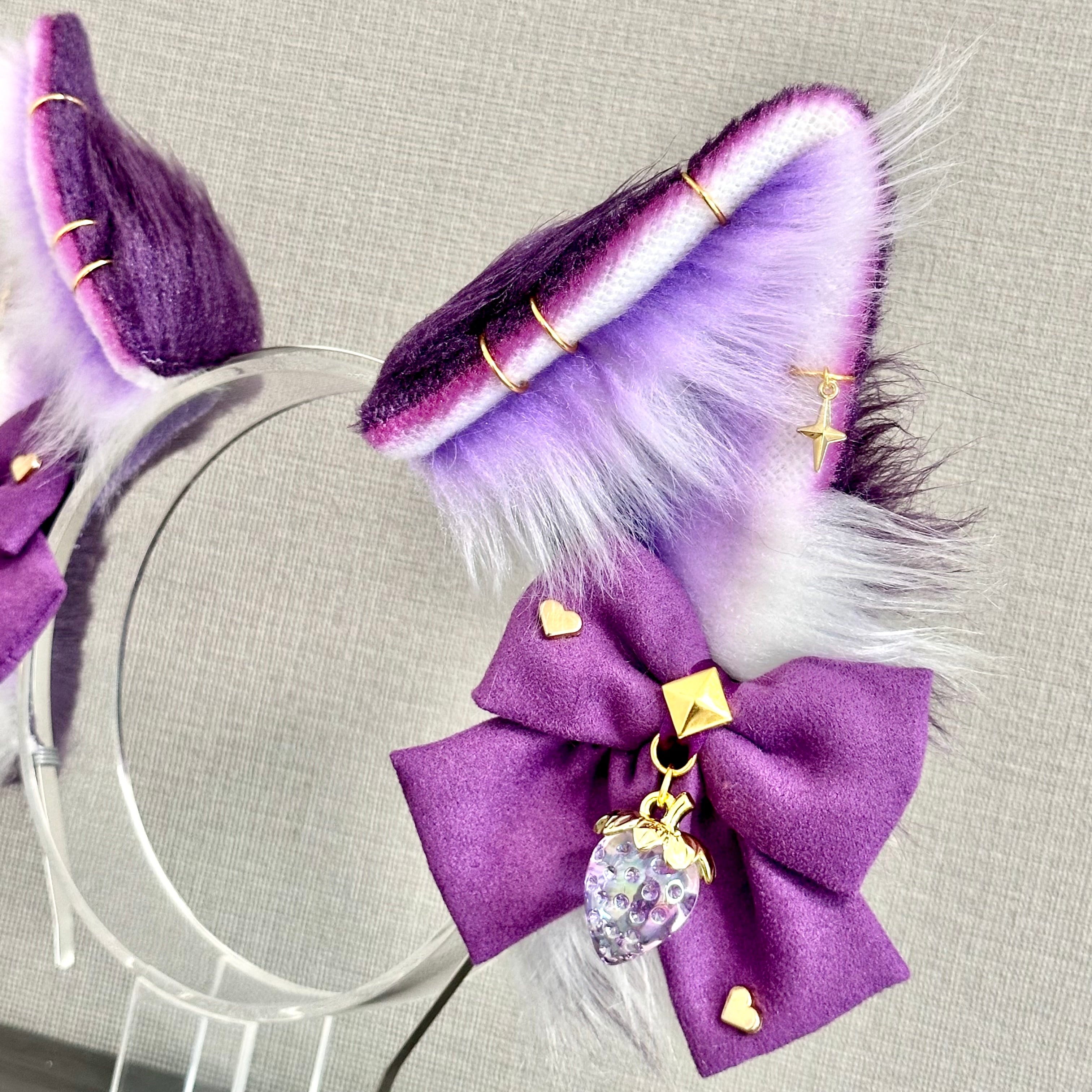 紫キツネ耳カチューシャ | 耳屋さん＊mimiyasan