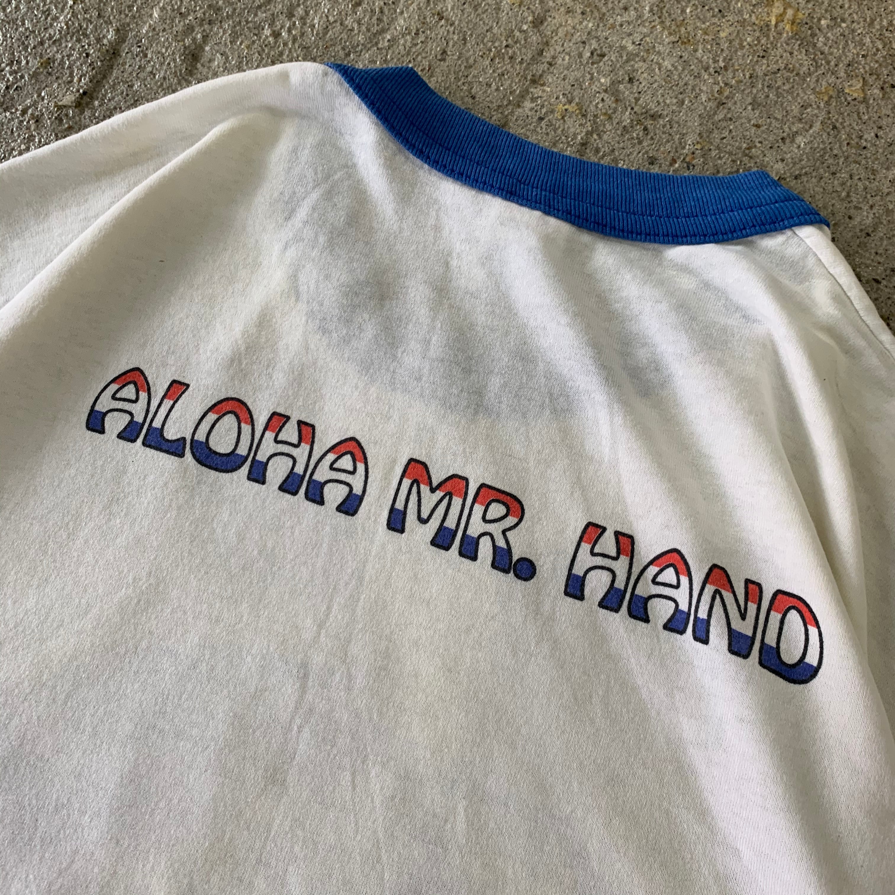 90s Beastie Boys Aloha Mr.Hand リンガーTシャツ