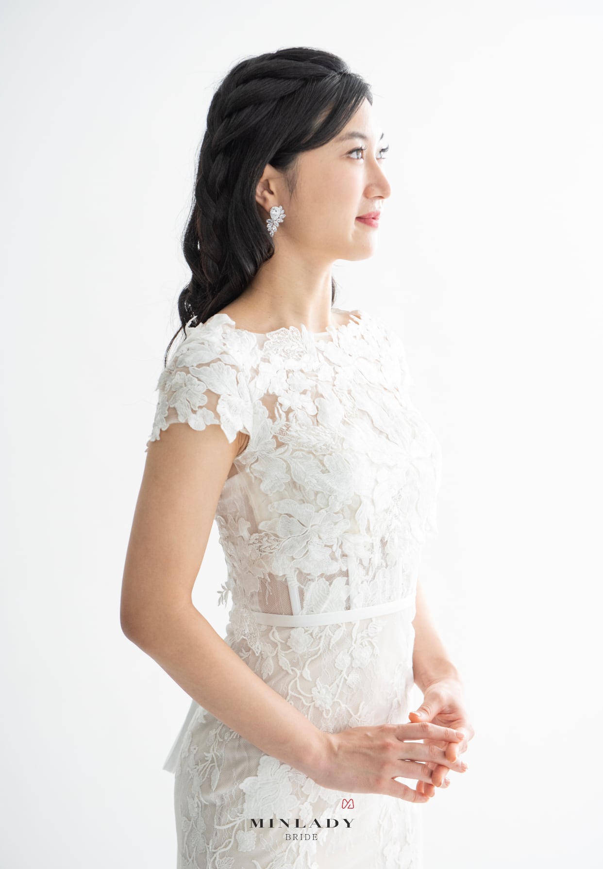 ウエディング　ボレロ レンタル】半袖 レース ボレロ ウェディングボレロ | MINLADY BRIDE