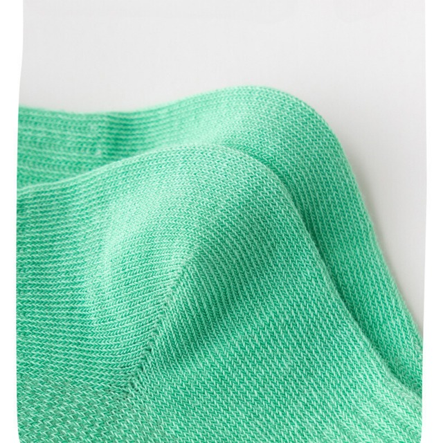 【即納】キュートなパステルカラーのクルーソックス 5足セット