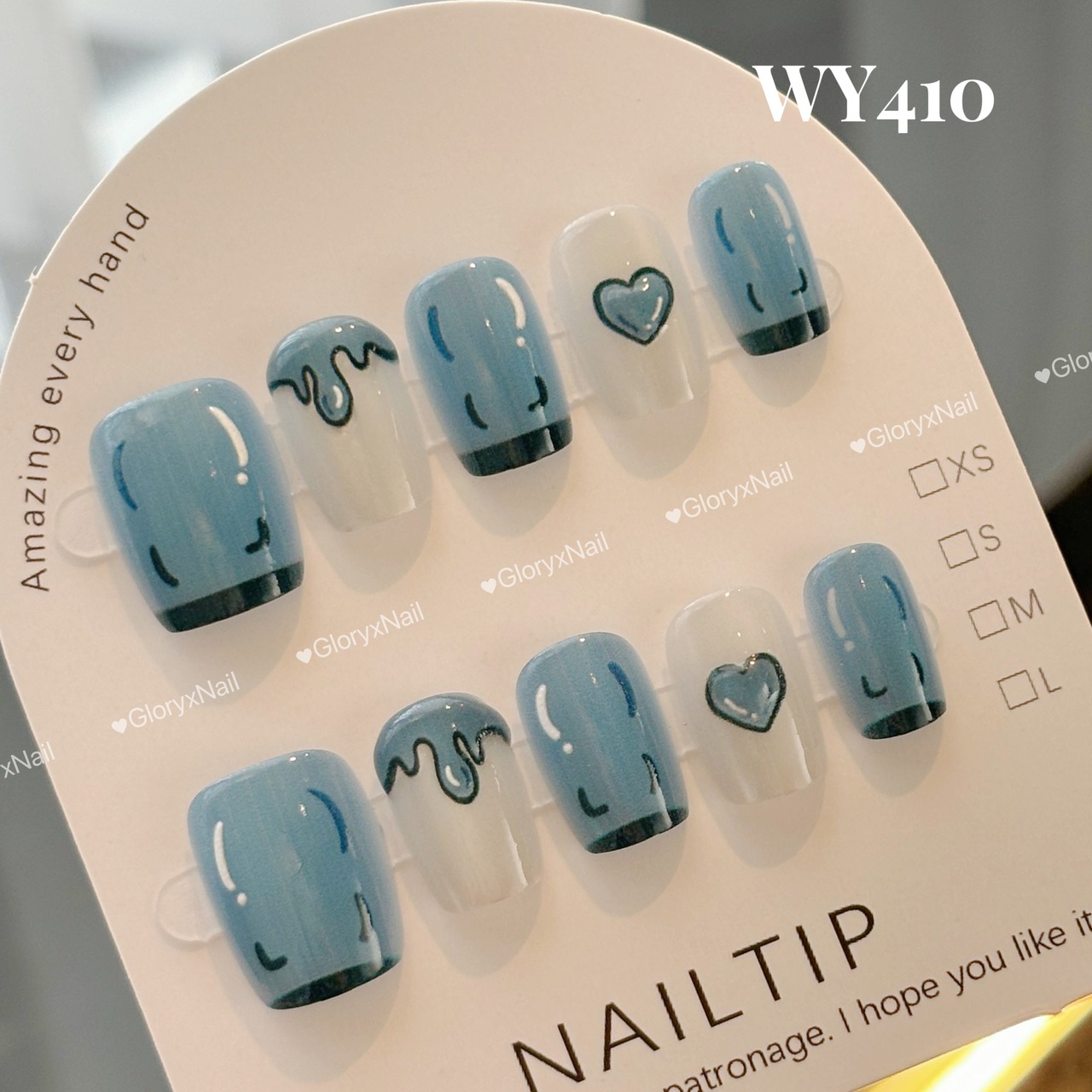 WY410 ネイルチップ サイズXS/S/M