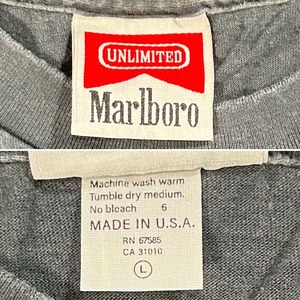 13471 Marlboro マルボロ 長袖Tシャツ 胸ポケット Ｌ