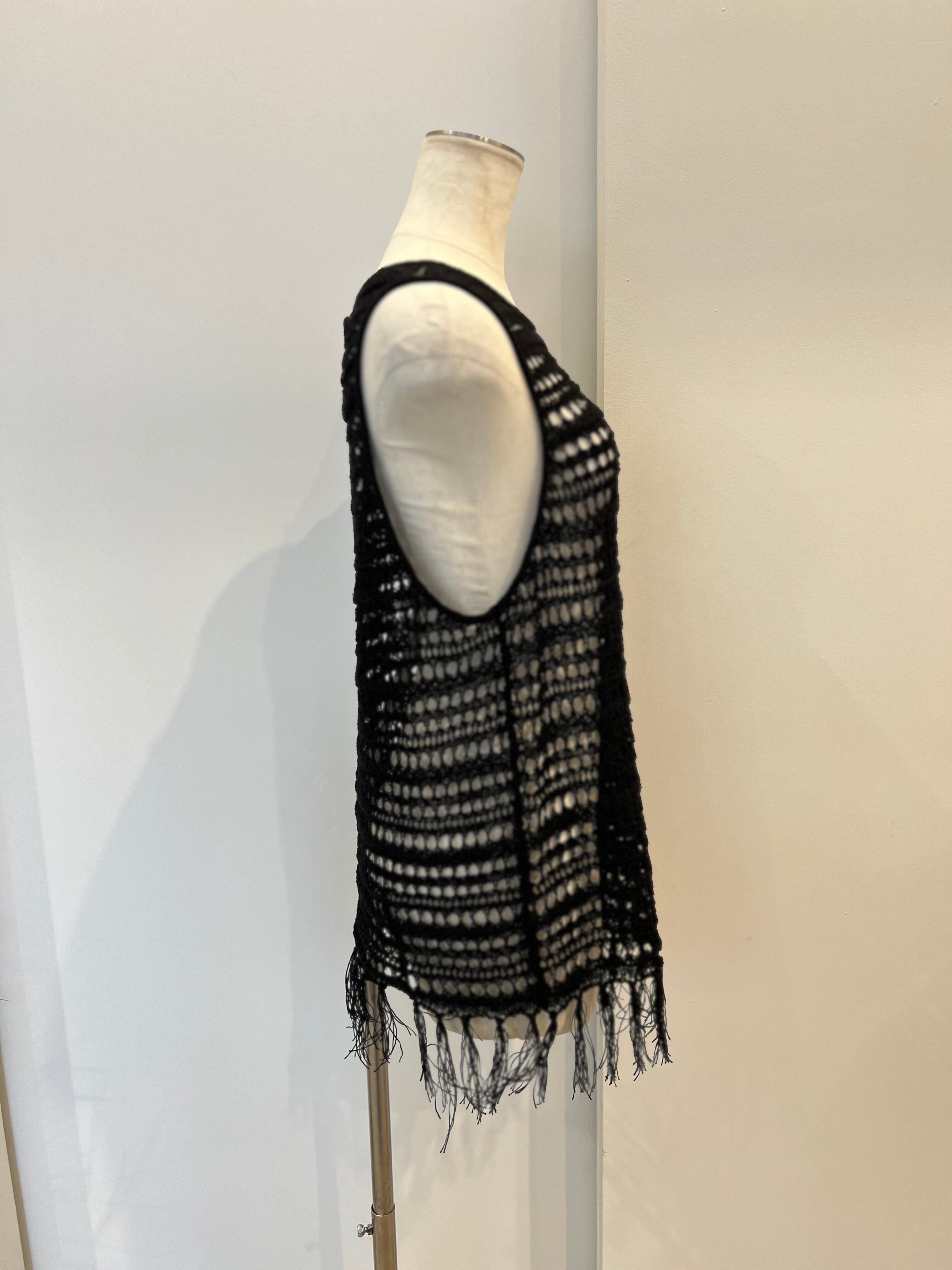 【cafune】メッシュフリンジベスト 525909