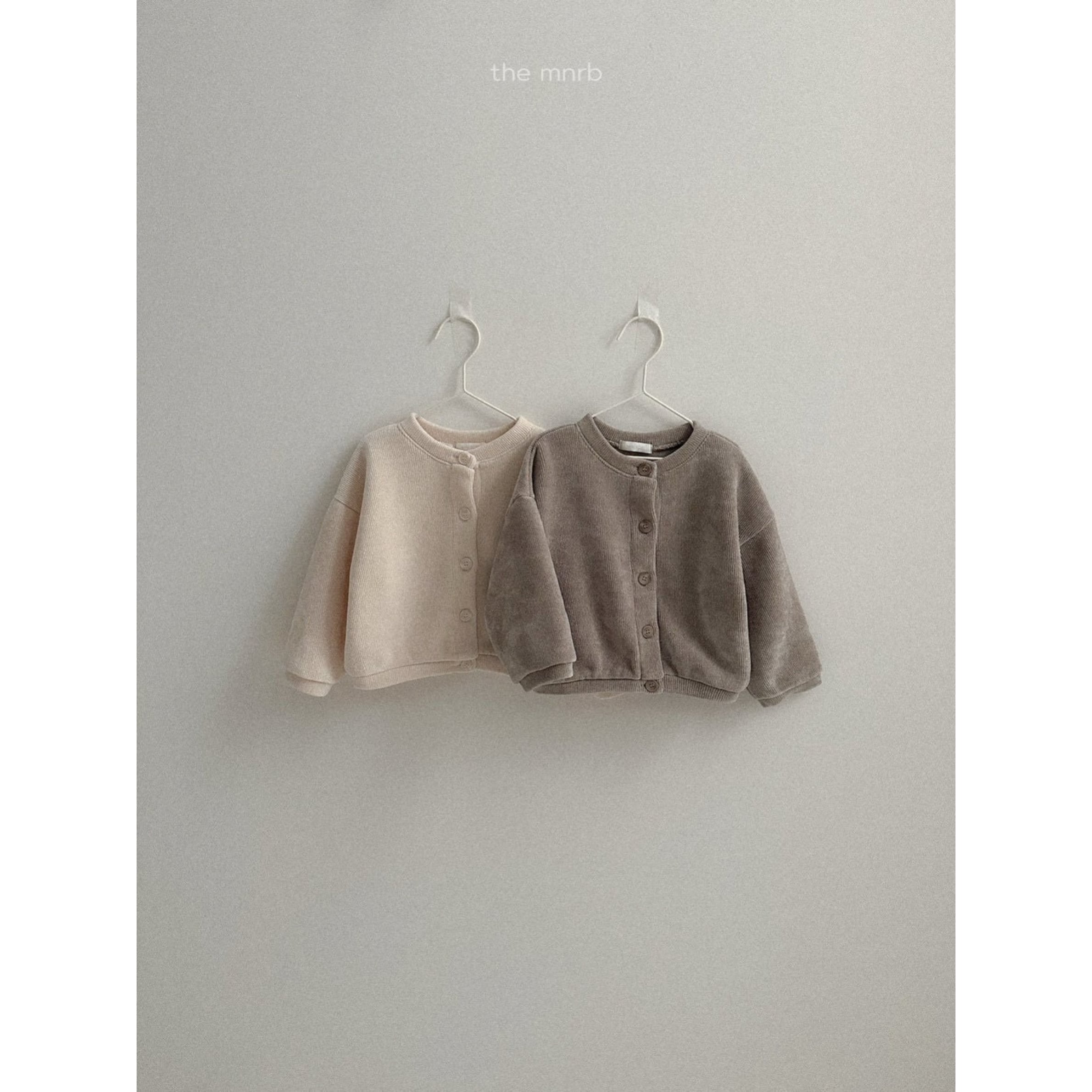 《予約》minirobe ¨ velvet ribbed cardigan