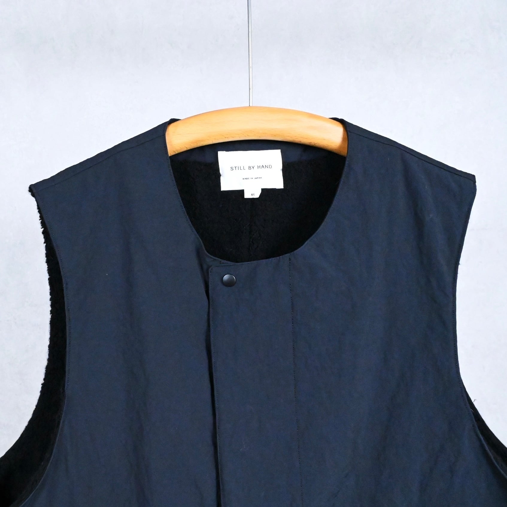 25AW STILL BY HAND（スティルバイハンド） Boa vest 25AW》【STILL BY HAND】NYLON BOA VEST スティルバイハンド ナイロン