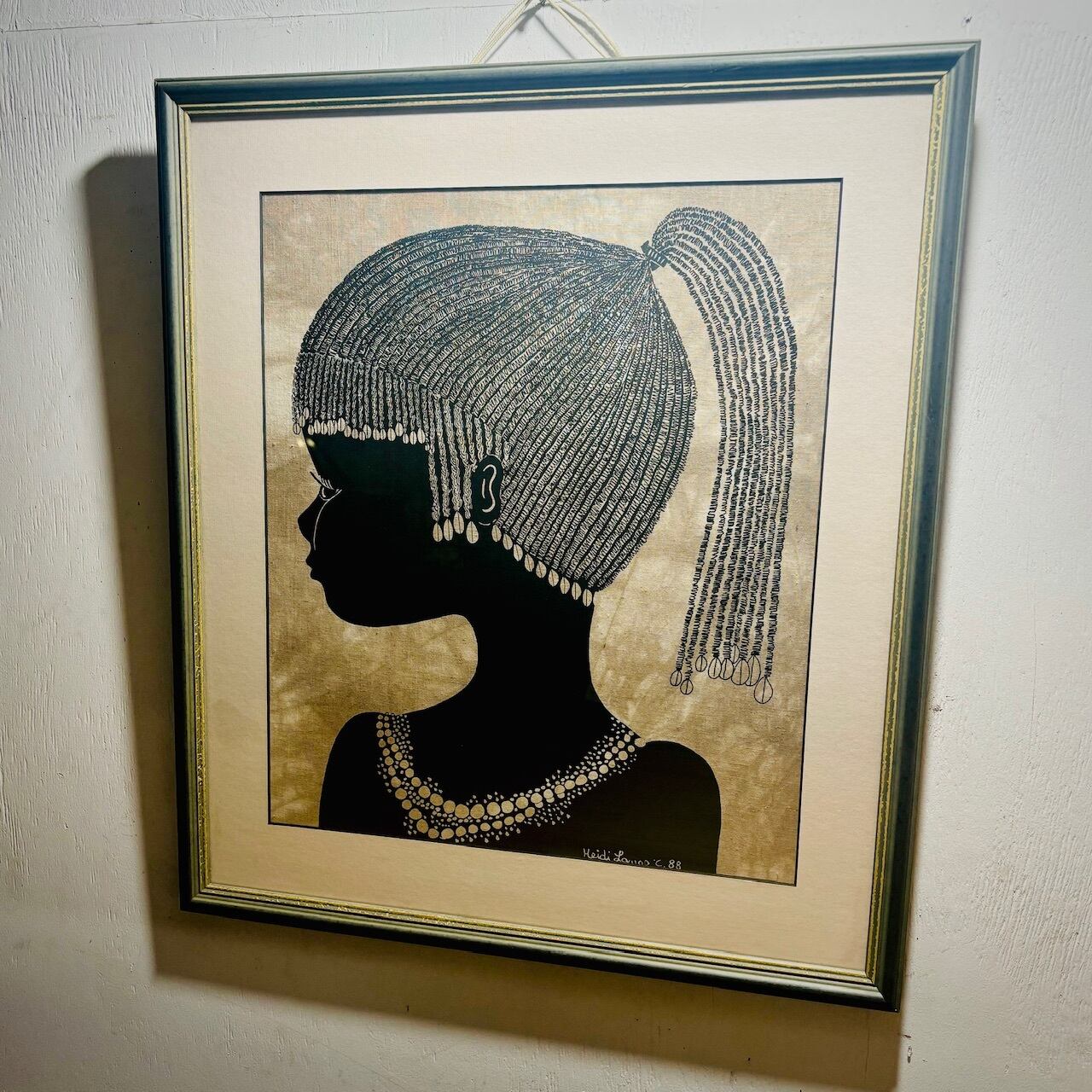 Heidi Lange /ハイジランゲ 1988 アート パネル プリミティブ 北欧