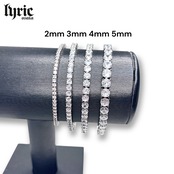 4mm 20cm luxury tennis bracelet silver