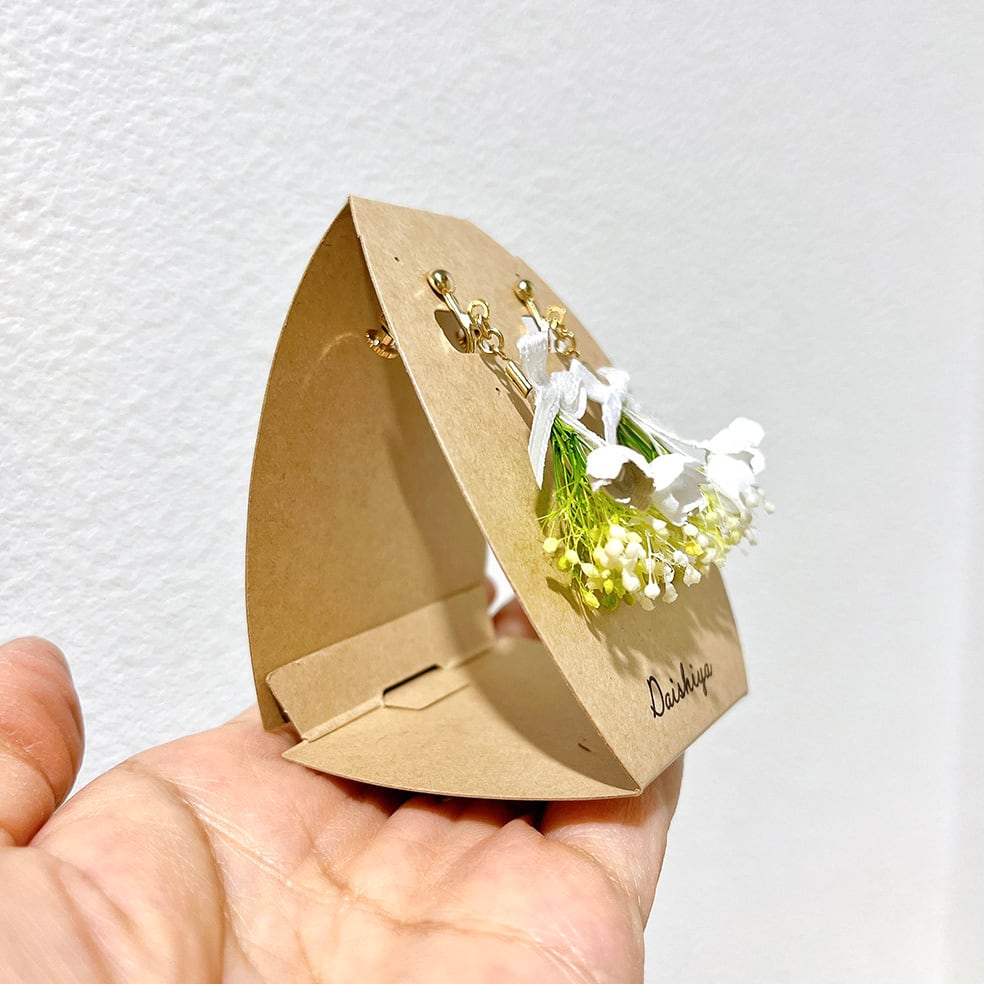 【名入れ箔押し】オリジナル台紙 卵ちゃん台紙 (クラフト)ピアス イヤリング ネックレス用 3way 100枚