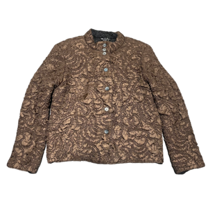 REVERSIBLE POPCORN PATTERN SHIRTS JACKET