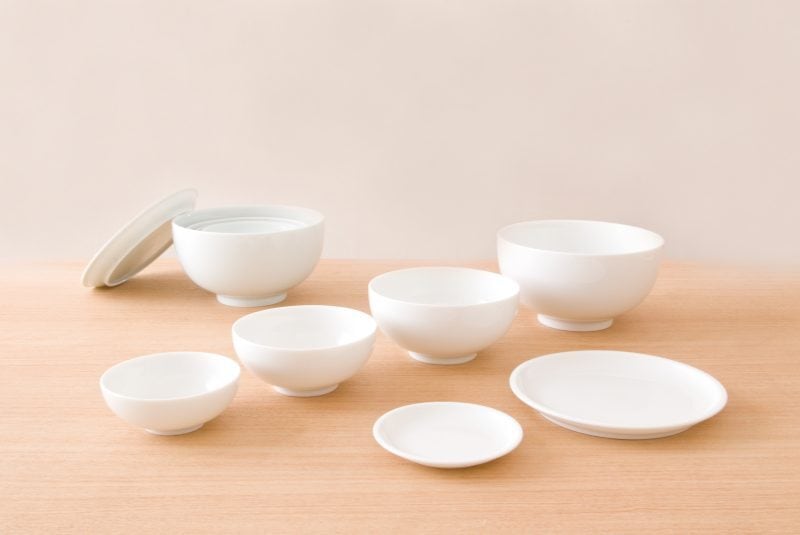 わんなり ひと揃え食器セット 【青白】 スタック式 6枚組 応量器