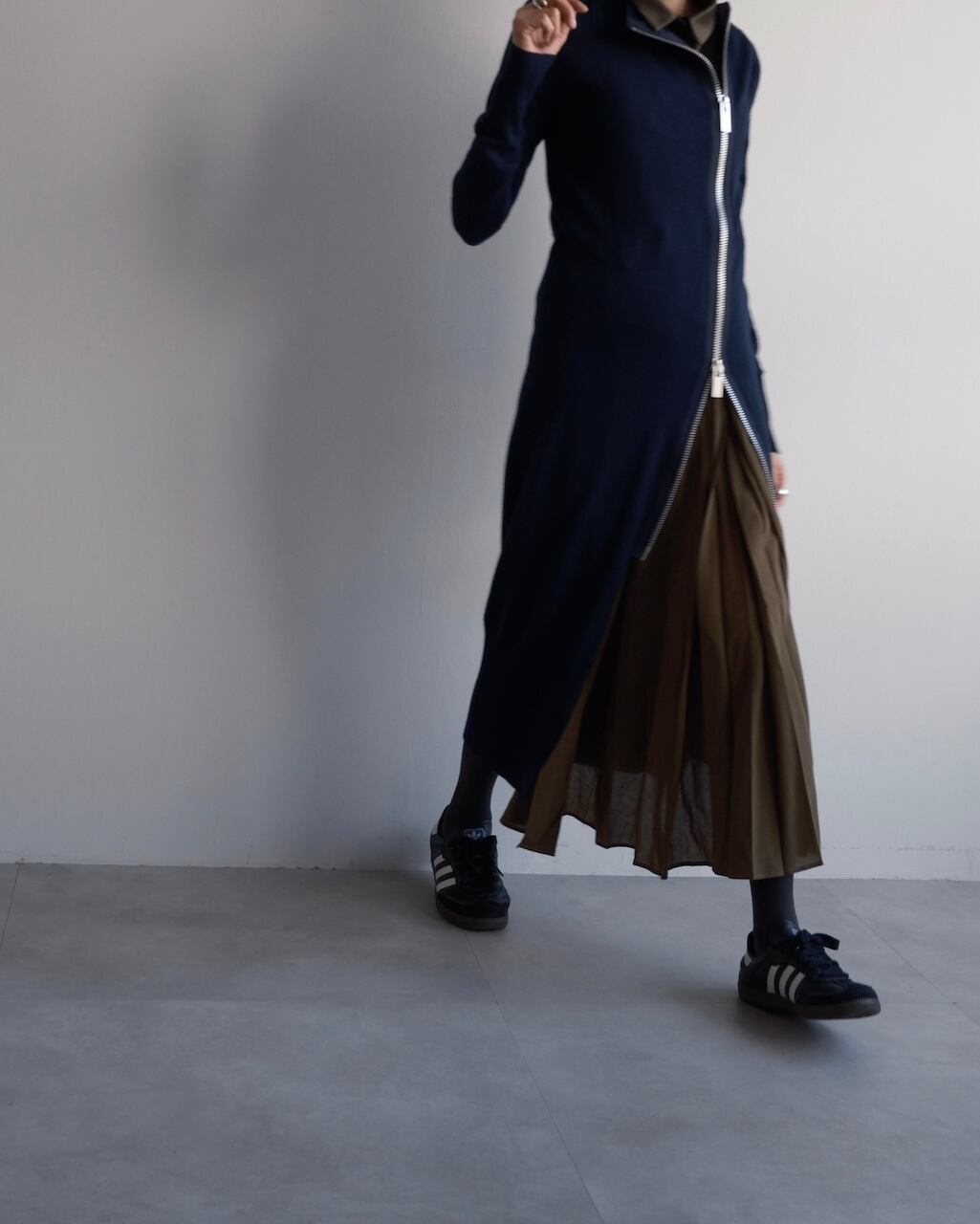 sacai SUITING MIX LAYERED KNIT DRESS | dear closet