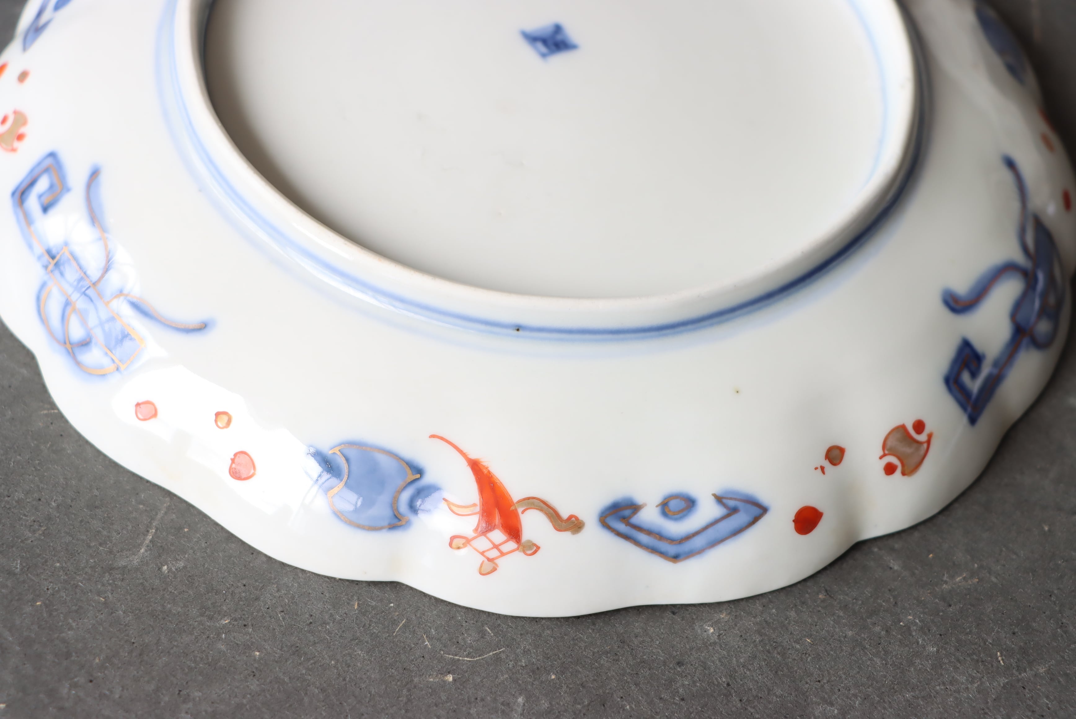 伊万里焼 色絵 花鳥文 中皿 七寸 通りもの/Imari medium size plate