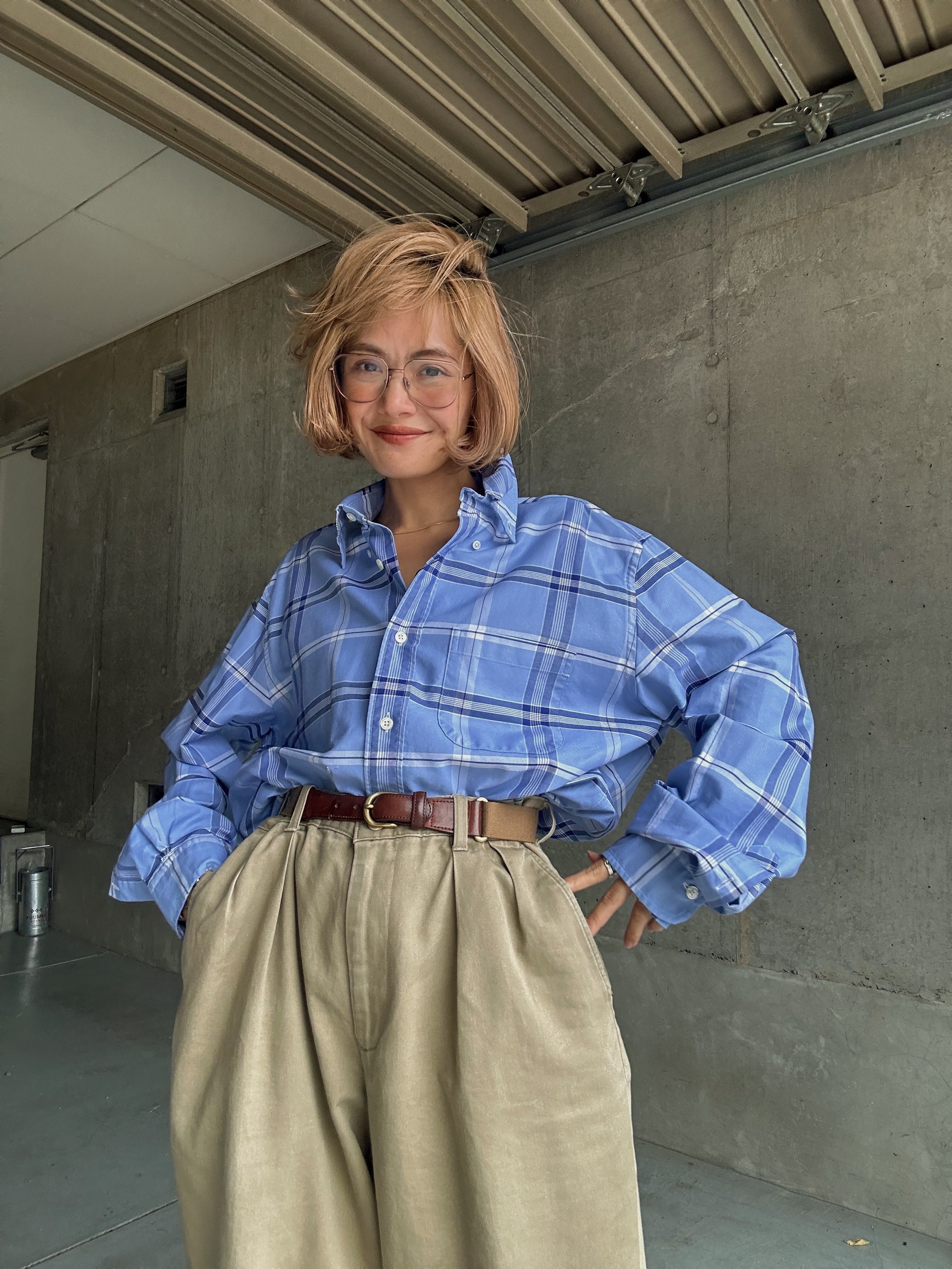 (SH1281)Brooks Brothers checked BD oxford shirt “MILANO“ made in USA