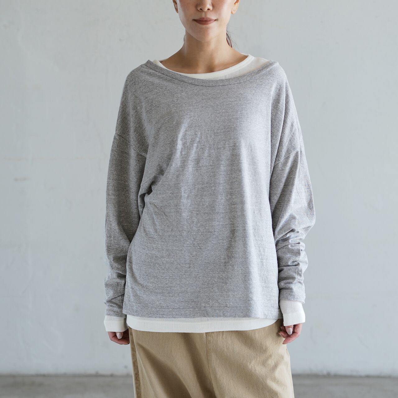 INSCRIRE -L5-I25AW-CUT2 25AW WHT×LT GREY