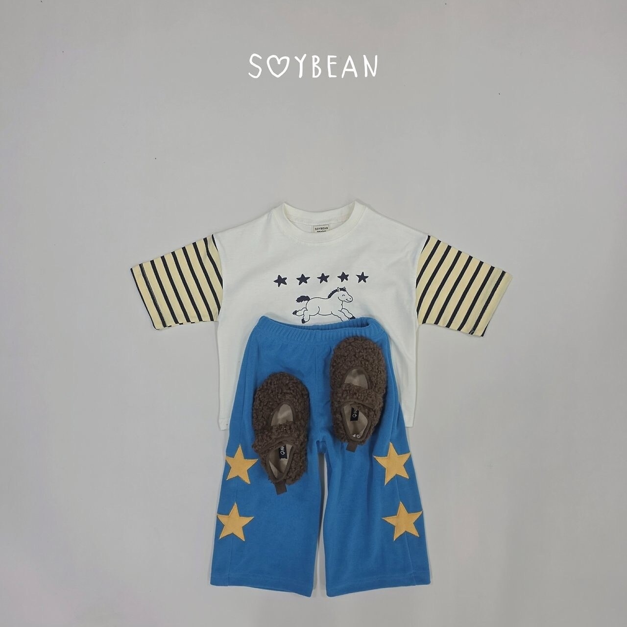 韓国子供服 / 26Autumn / soybean / スター ワイドパンツ / キッズ服 / 秋服 *XS~XL*