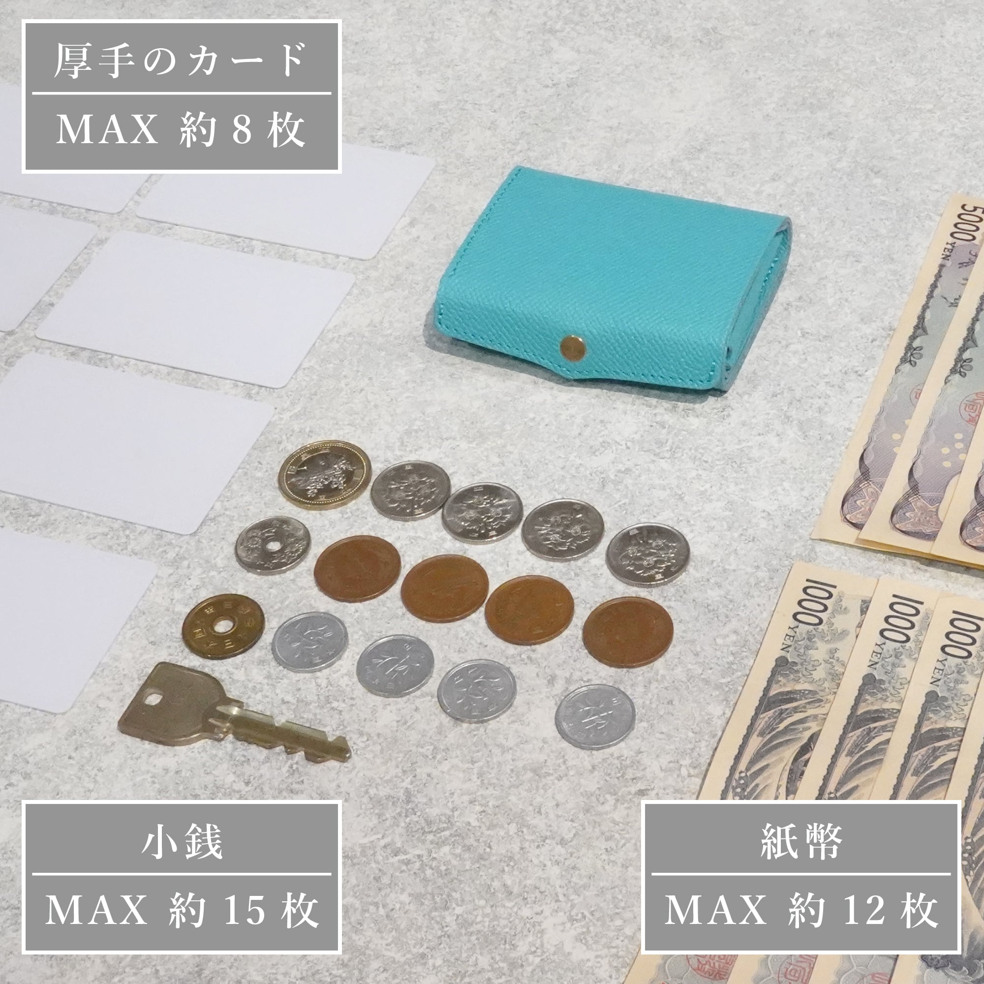 極小サイズで軽やかに！カードサイズの極小軽量三つ折り財布『timik