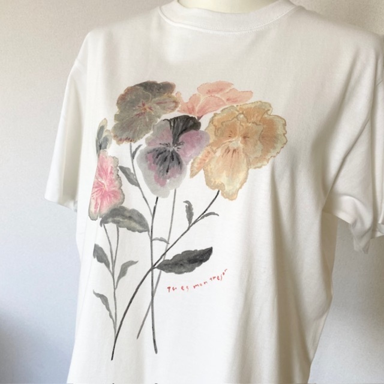 filicafilica : オーガニックコットンTシャツ/パンジー