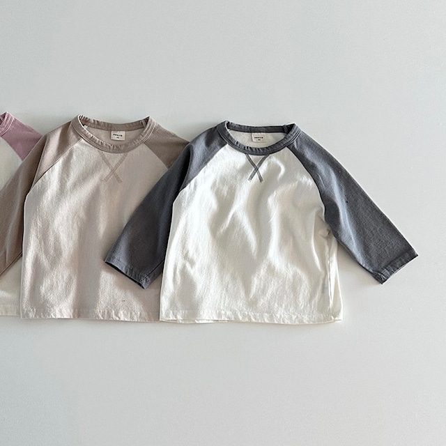 【即納】BONITO raglan sleeve tee 24sp (韓国子供服  ラグラン長袖T)