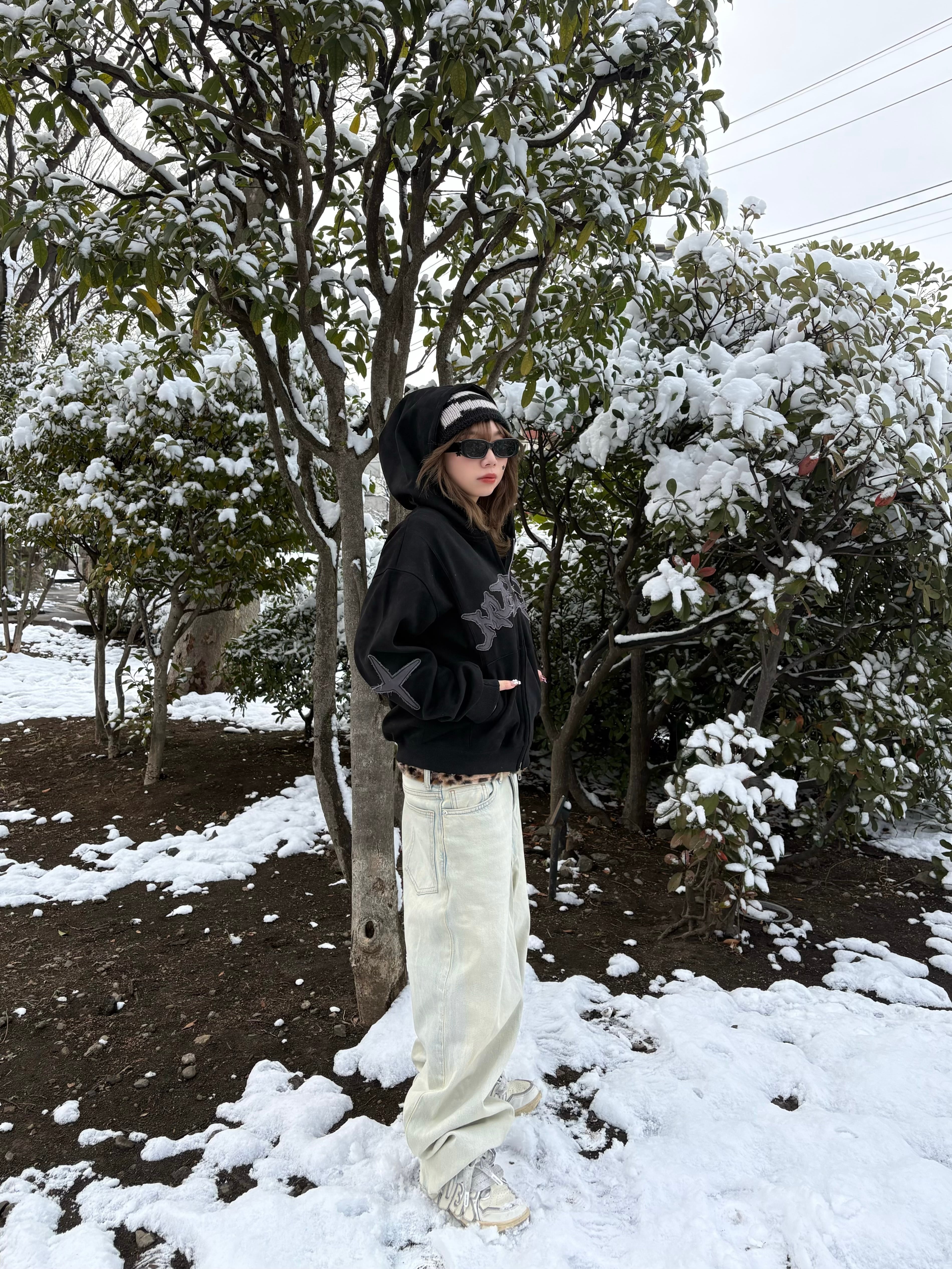 ストリートパーカー（ブラック） el1195 | elev fashion store