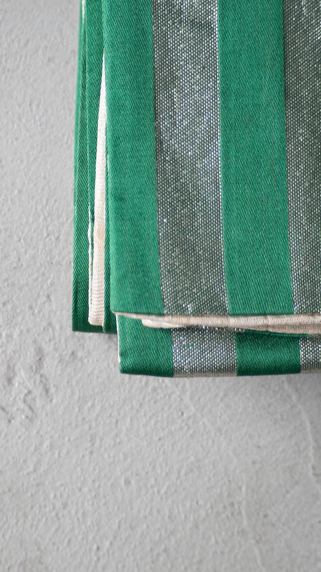 unknown vintage Green silver striped band