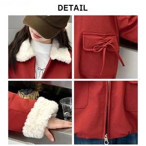 【送料無料】 子供服 女の子 アウター ファーカラー ジャケット 秋冬 韓国 防寒 保温 暖かい 小学生 おしゃれ カジュアル リボンポケット かわいい 大人可愛い 大人女子