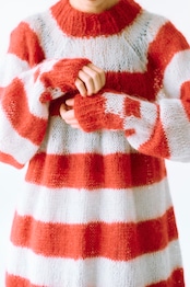 Red icemint mohair sweater