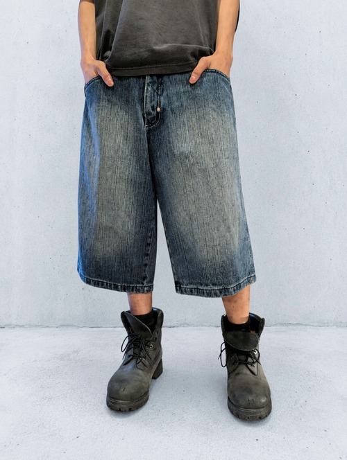 "SOUTHPOLE" denim shorts / dead stock