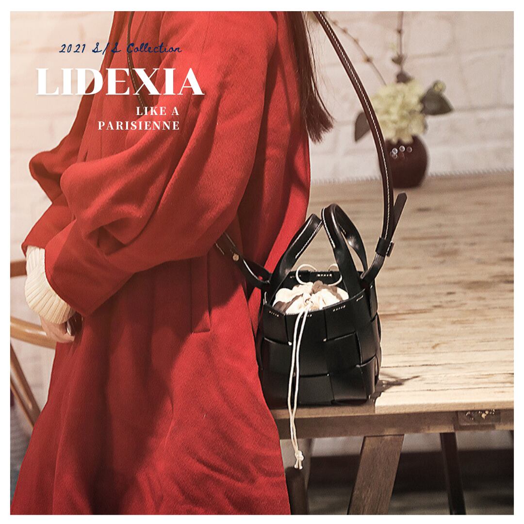タンニン鞣しヌメ革編み込みかごバッグ Lidexia リデシア 革バッグ 革小物のセレクトショップ