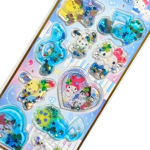 サンリオ　ウォーターインシール　ブルー　クローバー