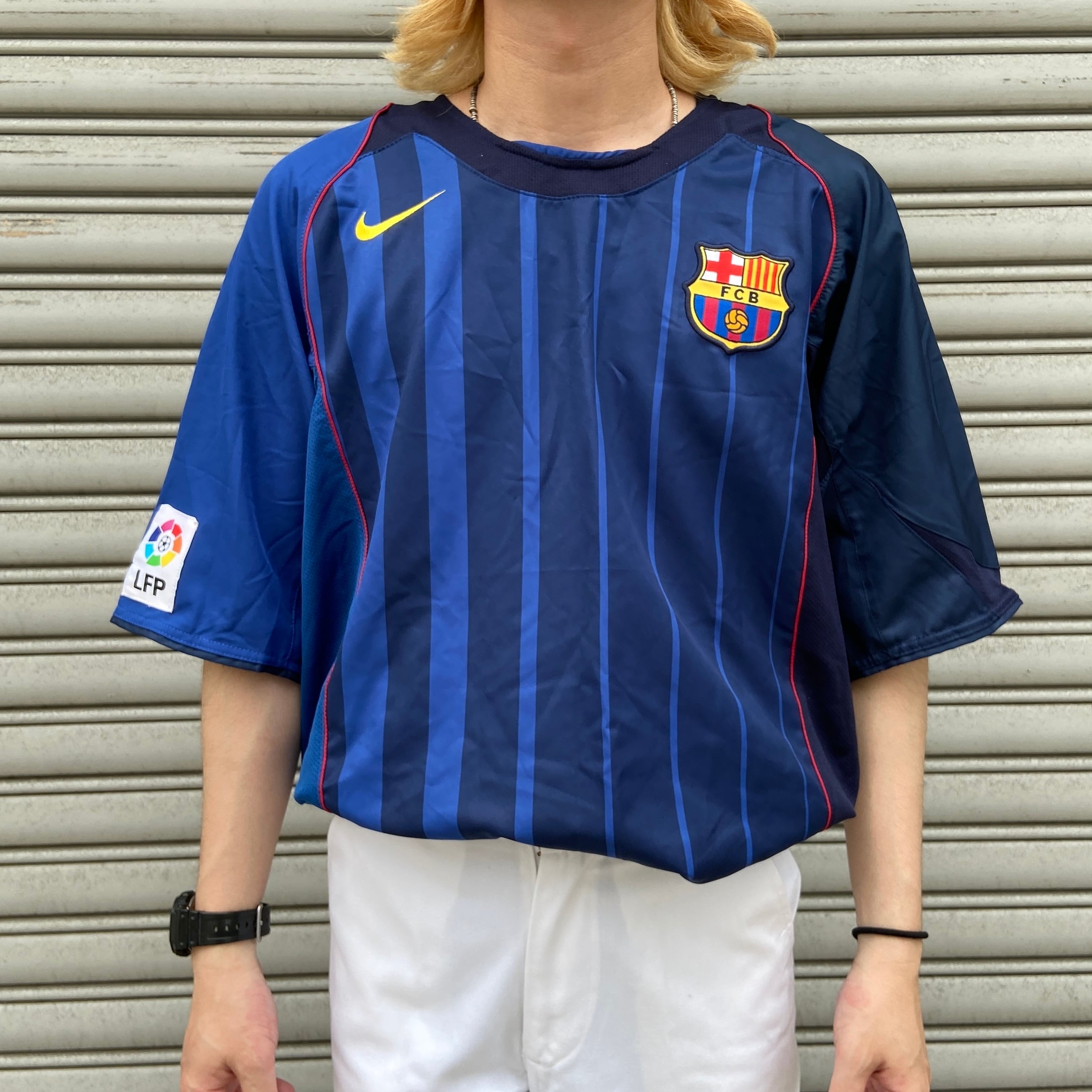 タグ付き未使用品 NIKE バルセロナ ロナウジーニョ サッカーT XL