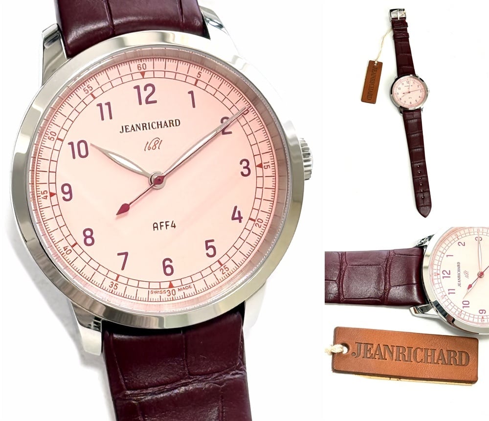 JEANRICHARD ジャンリシャール 1681 ロンド リミテッド ピンクダイヤル 時計 自動巻き 24本限定 公式参考定価506,000円 シースルー スケルトン 裏スケ オートマ 41mm